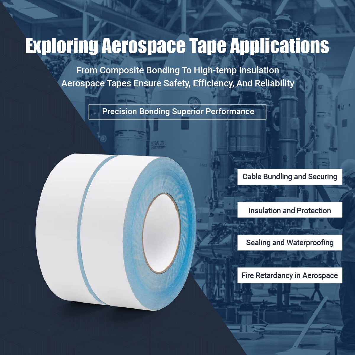 Flammhemmendes Klebeband JLW-396FR – Entwickelt für anspruchsvolle Anwendungen in der Luft- und Raumfahrt