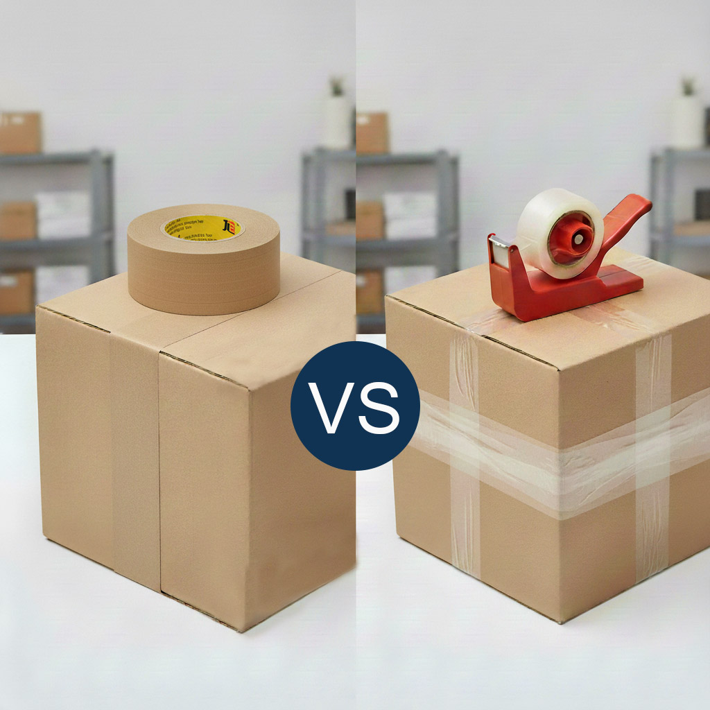 Wasseraktiviertes Klebeband vs. gewöhnliches Kunststoffband: Ein Kampf um Kosten, Sicherheit und Effizienz